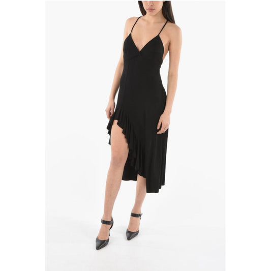 Draped Dress with Criss Cross Straps