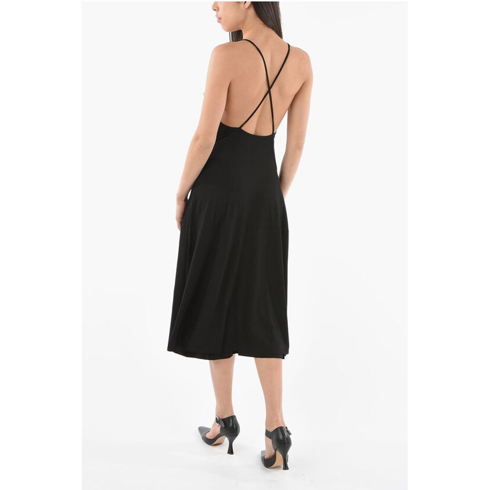 Draped Dress with Criss Cross Straps