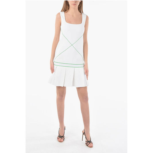 Square Neckline Mini Tennis Dress