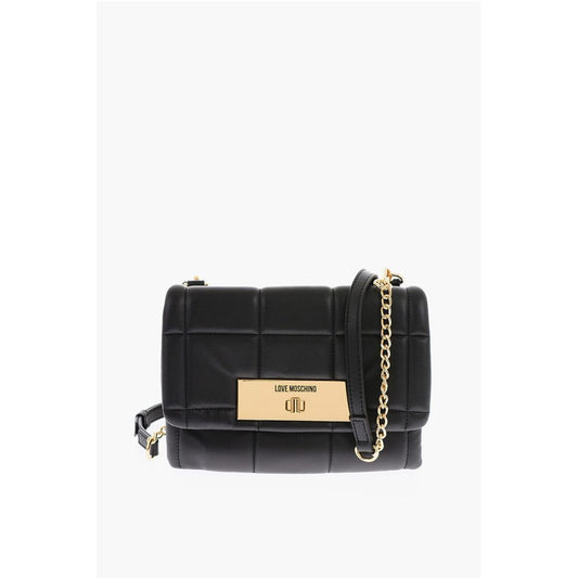 LOVE Quilted Faux Leather Bag with Removable Shoulder Strap