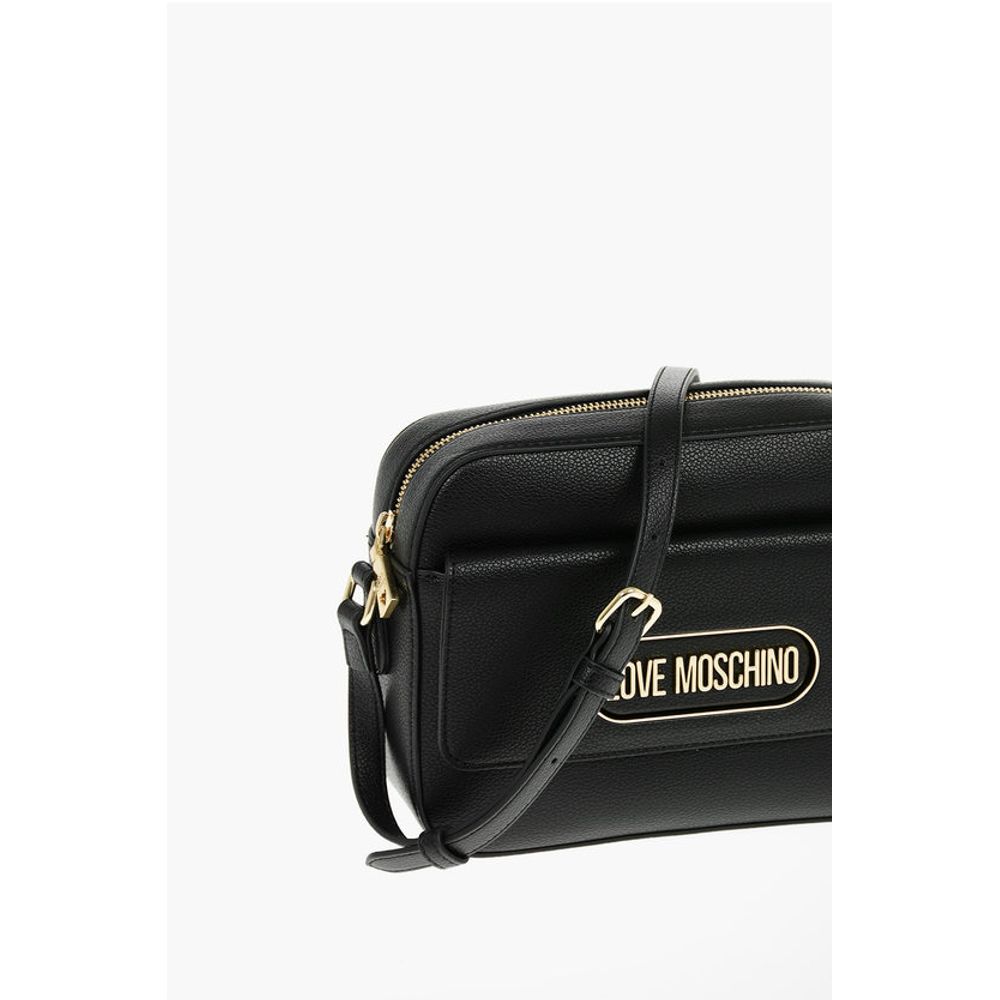 LOVE Textured Faux Leather Camera Bag with Front Pocket