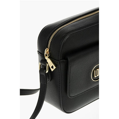 LOVE Textured Faux Leather Camera Bag with Front Pocket