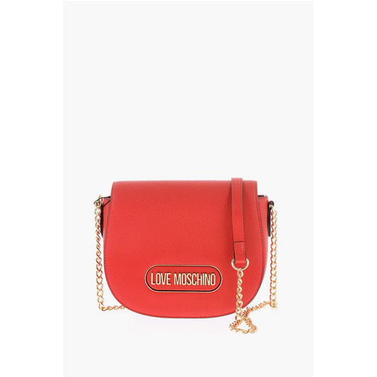 LOVE Chain Shoulder Strap Faux Leather Bag