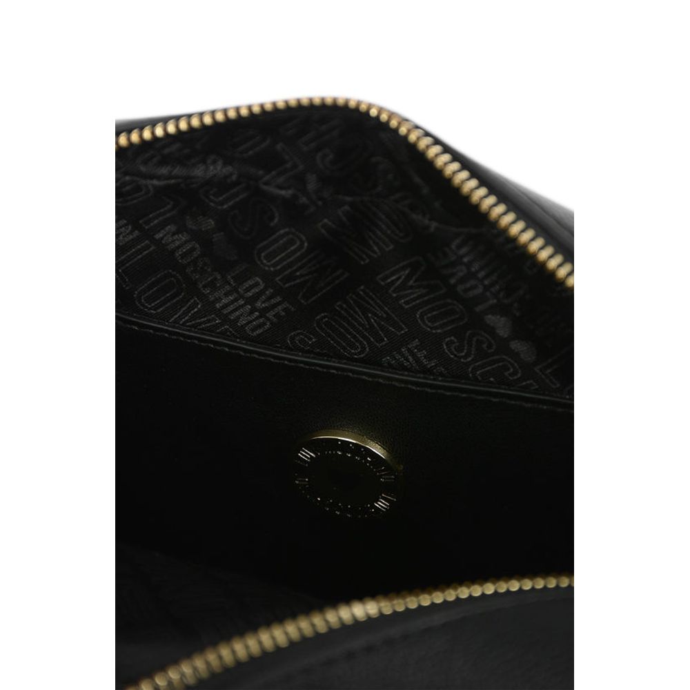 LOVE Textured Faux Leather Camera Bag with Front Pocket