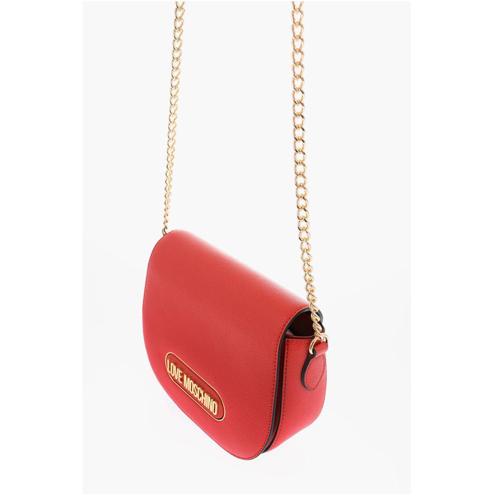 LOVE Chain Shoulder Strap Faux Leather Bag