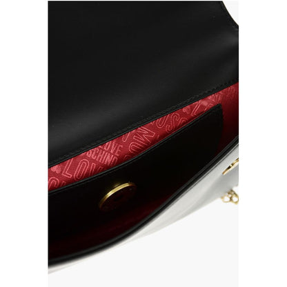 LOVE Removable Chain Shoulder Strap Faux Leather Clutch