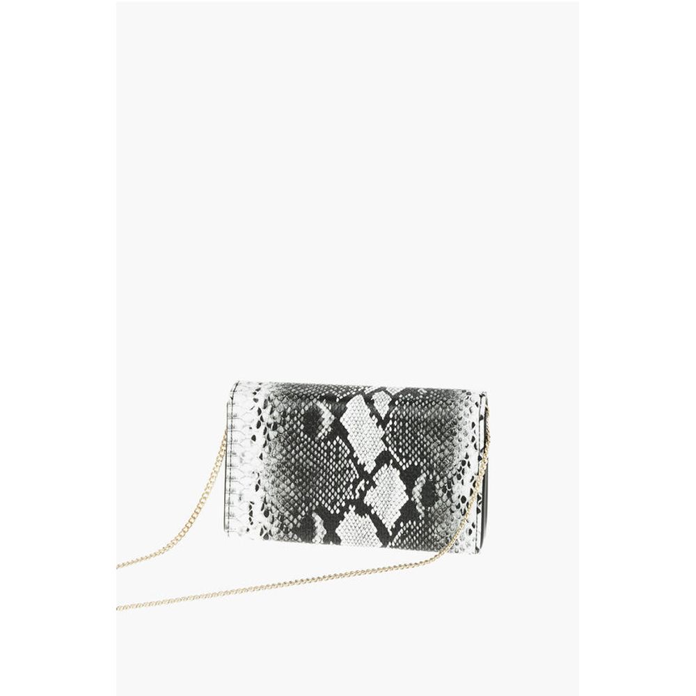 LOVE Snake Effect Faux Leather Crossbody Bag