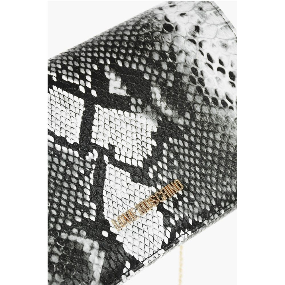 LOVE Snake Effect Faux Leather Crossbody Bag