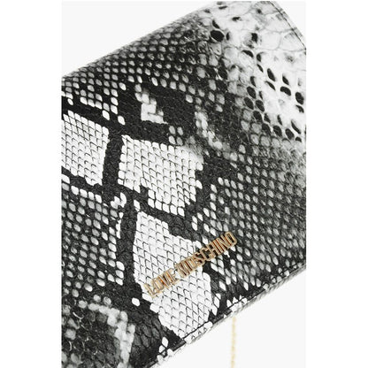 LOVE Snake Effect Faux Leather Crossbody Bag