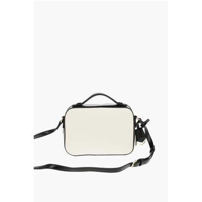 LOVE Golden Logo Two-Tone Faux Leather Crossbody Bag