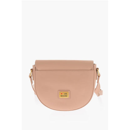 LOVE Faux Leather Shoulder Bag with Golden Heart Clamp