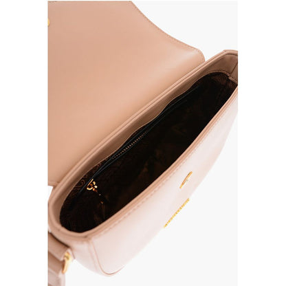 LOVE Faux Leather Shoulder Bag with Golden Heart Clamp