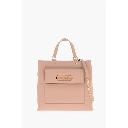 LOVE Faux Leather Rectangular Bag with Maxi Patch Pocket