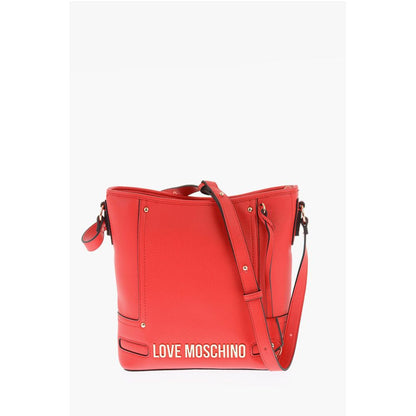 LOVE golden details faux leather crossbody bag
