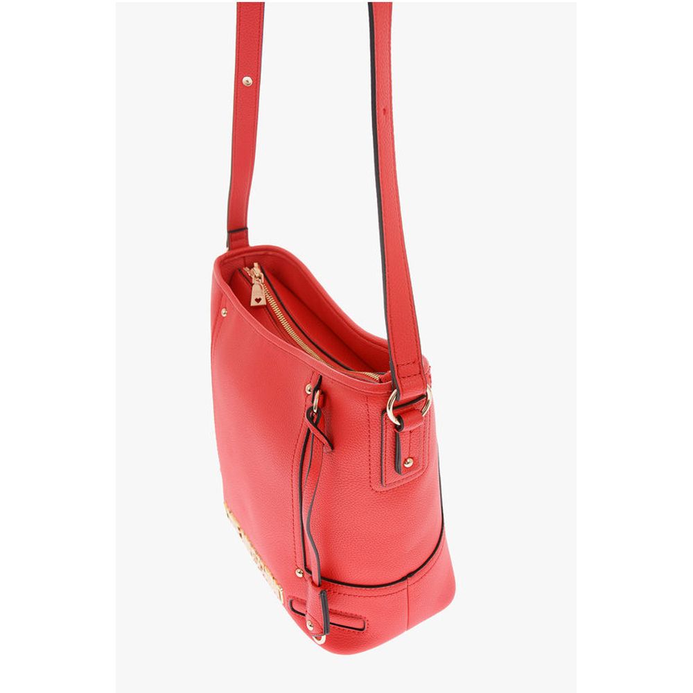 LOVE golden details faux leather crossbody bag