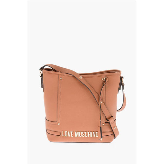 LOVE golden details faux leather crossbody bag
