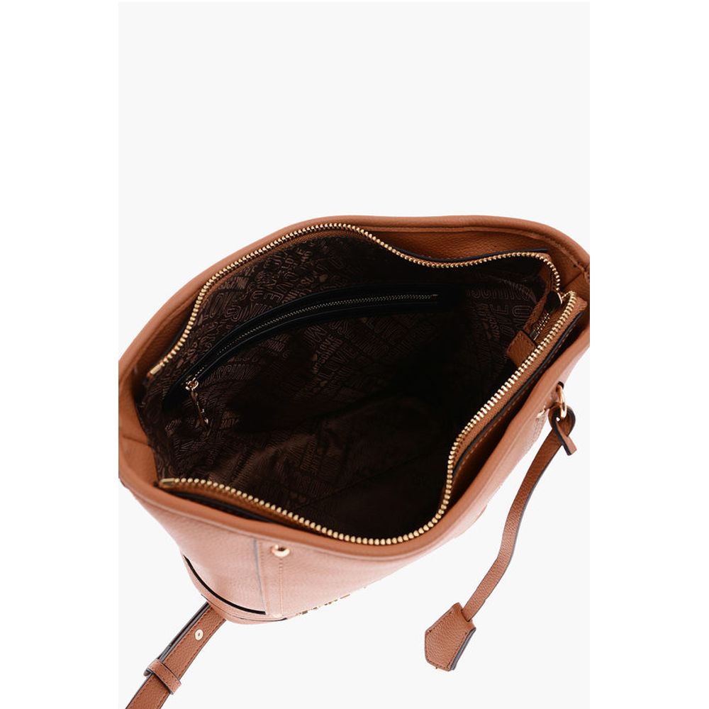 LOVE golden details faux leather crossbody bag