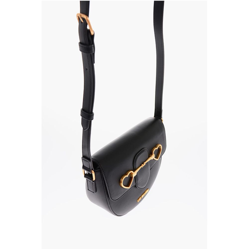 LOVE Faux Leather Shoulder Bag with Maxi Clamp