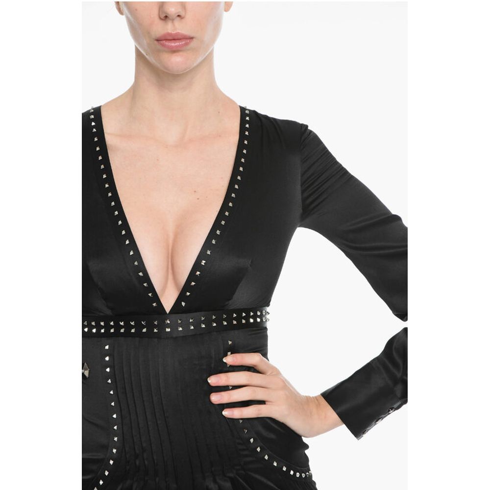 Flared MELANIA Jumpsuit with Stud Detail
