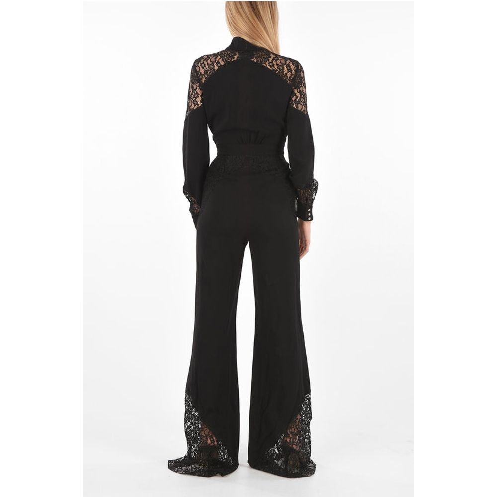 COUTURE EST.1978 jumsuit with lace details and Plunging Neck