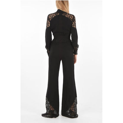 COUTURE EST.1978 jumsuit with lace details and Plunging Neck