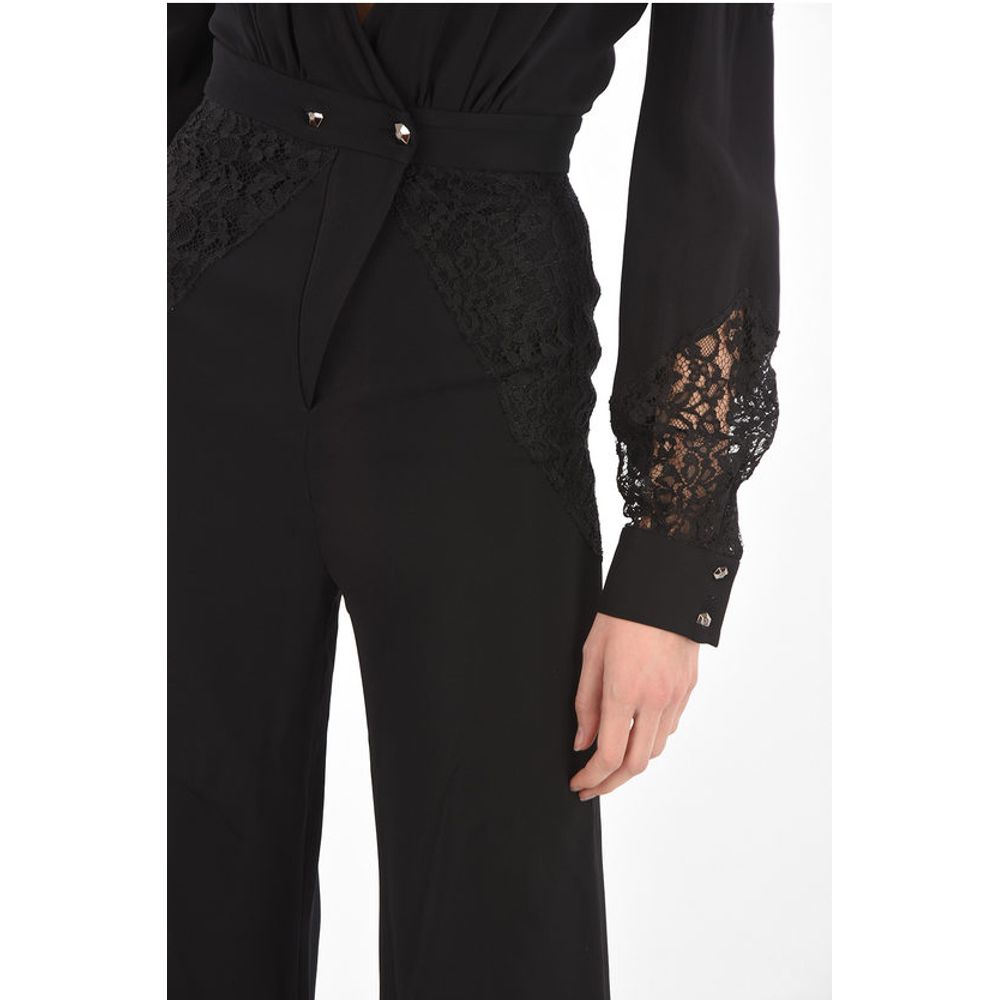 COUTURE EST.1978 jumsuit with lace details and Plunging Neck