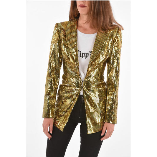 COUTURE Shawl Lapel Sequined Blazer