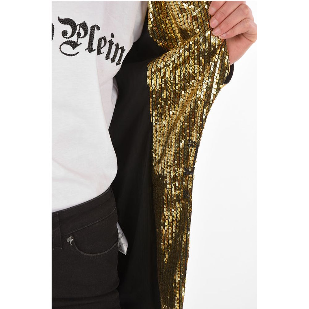 COUTURE Shawl Lapel Sequined Blazer