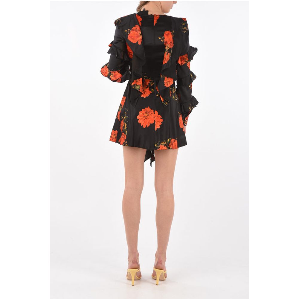 Back Zipped MY FLOWER Ruffle Dress