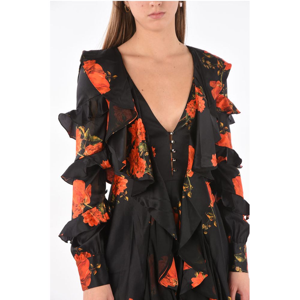 Back Zipped MY FLOWER Ruffle Dress