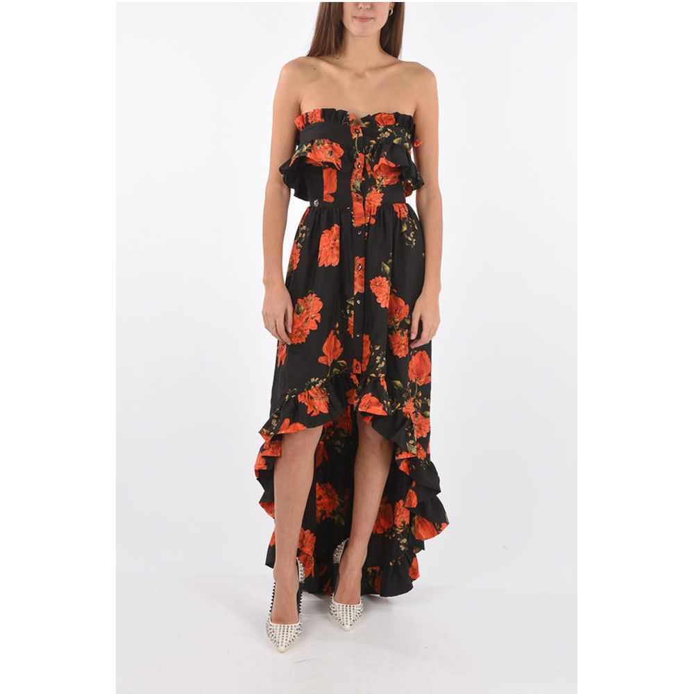 COUTURE floral-print silk APPEAL sweetheart neckline straple