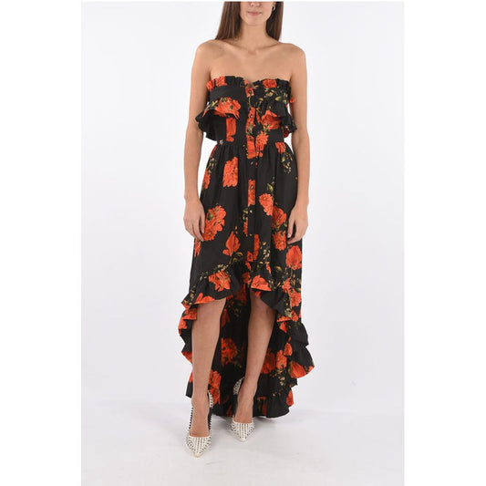 COUTURE floral-print silk APPEAL sweetheart neckline straple