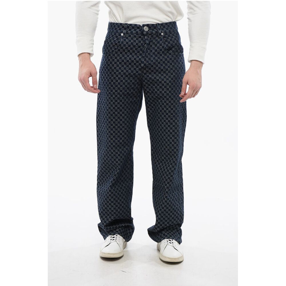 Loose-fit Denims with Monogrammed Motif