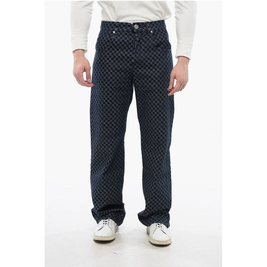 Loose-fit Denims with Monogrammed Motif