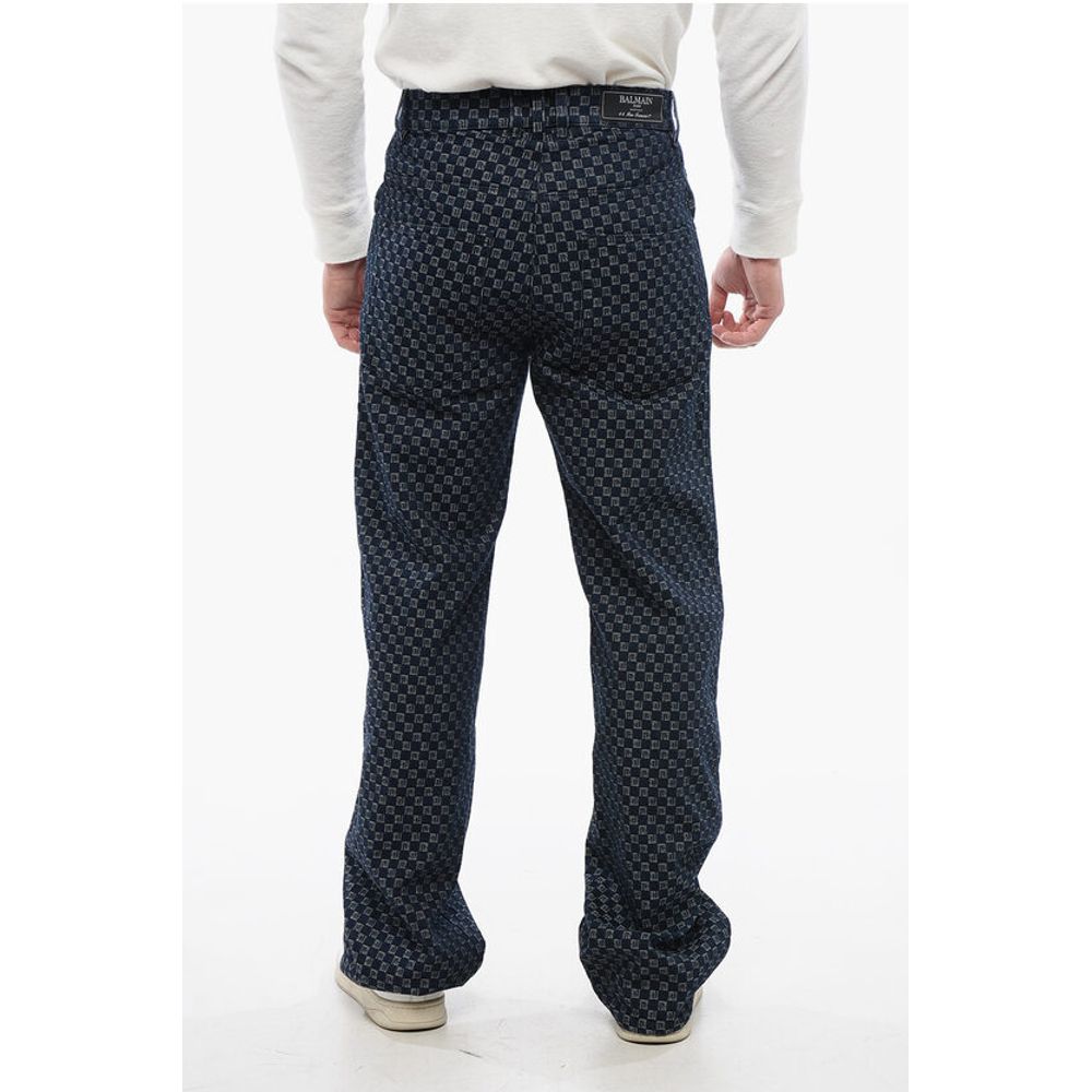 Loose-fit Denims with Monogrammed Motif