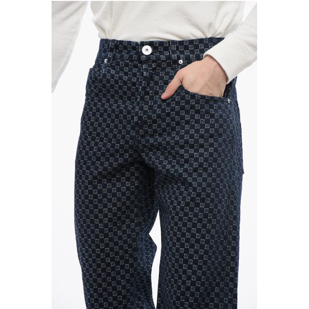 Loose-fit Denims with Monogrammed Motif