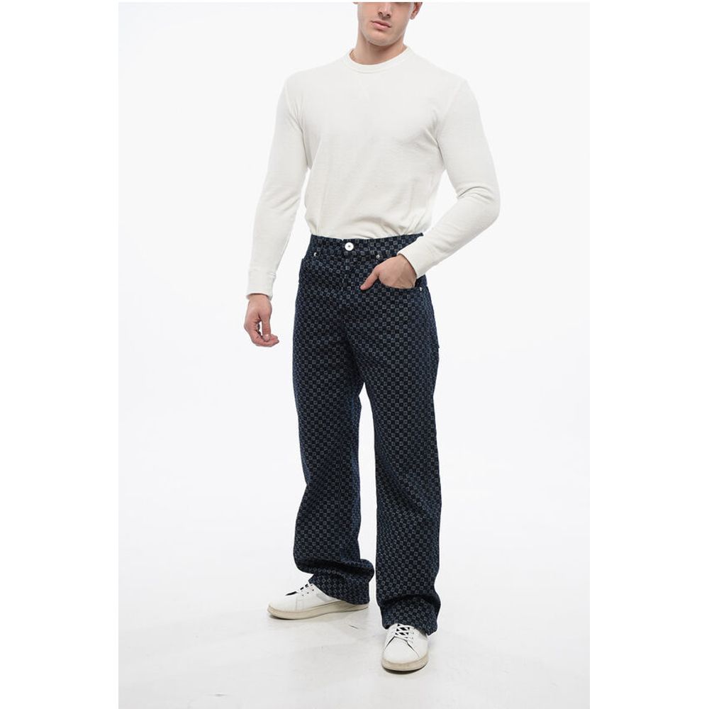 Loose-fit Denims with Monogrammed Motif