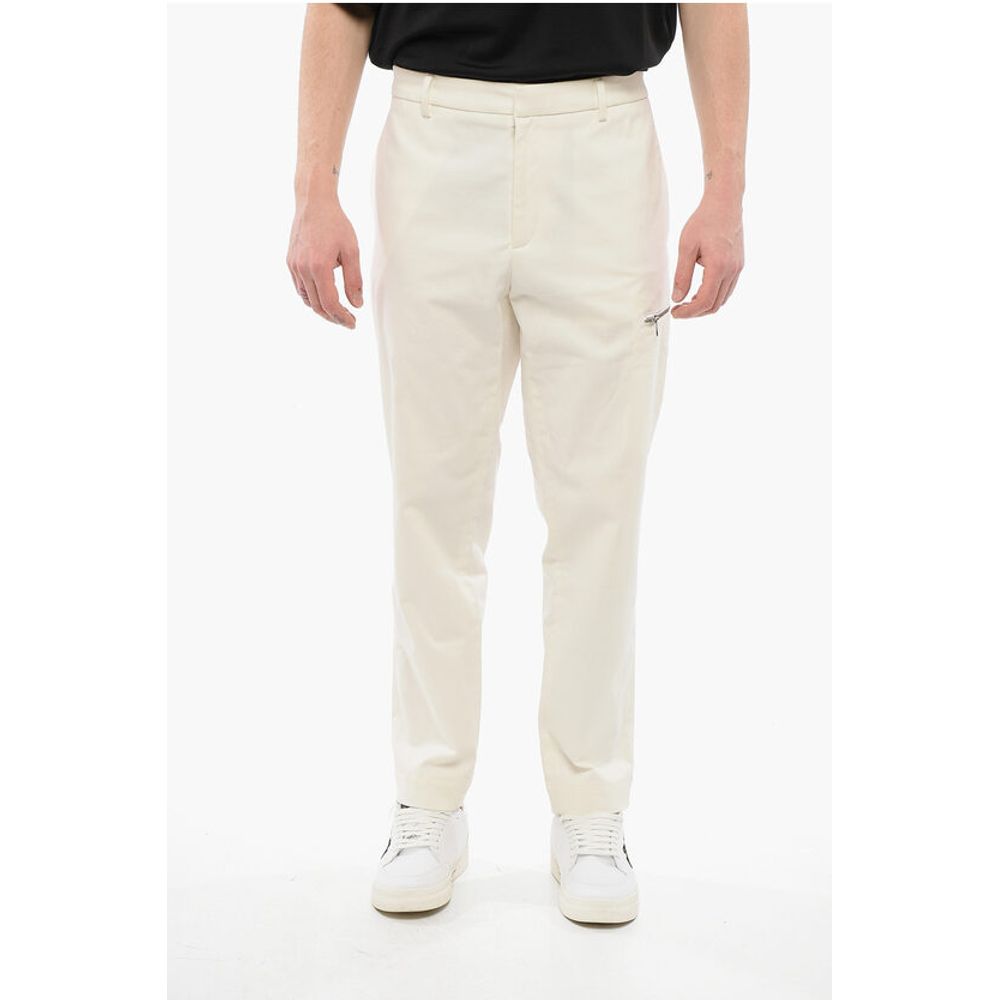 Stretch Cotton Chinos Pants with Belt Loops