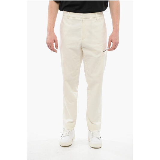 Stretch Cotton Chinos Pants with Belt Loops