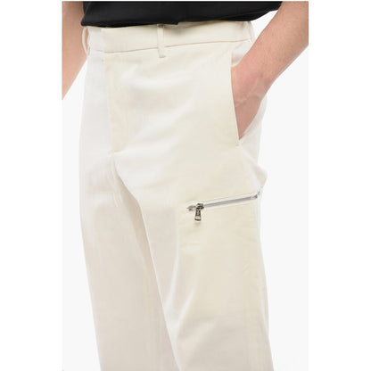 Stretch Cotton Chinos Pants with Belt Loops