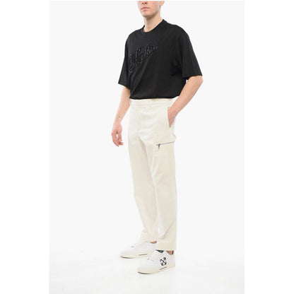 Stretch Cotton Chinos Pants with Belt Loops