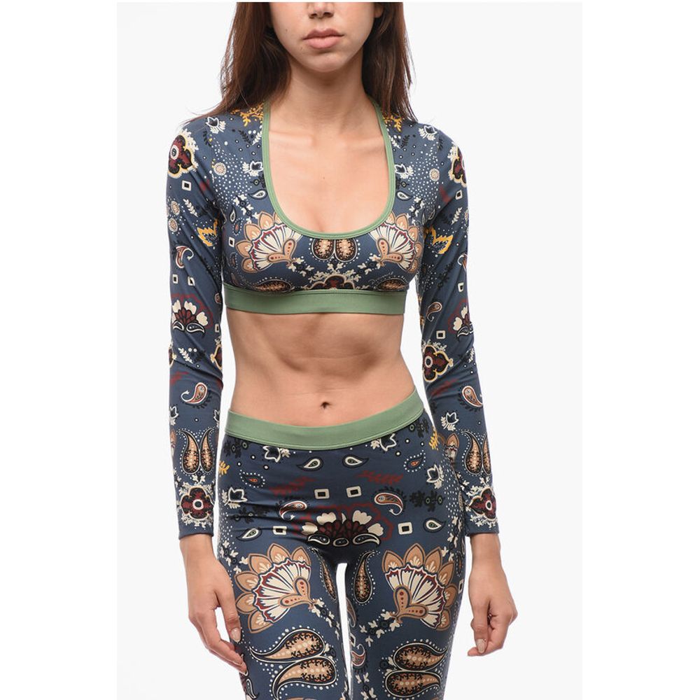 Bandana Motif Underwear Cropped Top