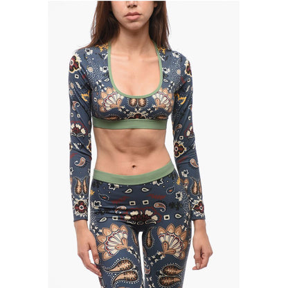 Bandana Motif Underwear Cropped Top