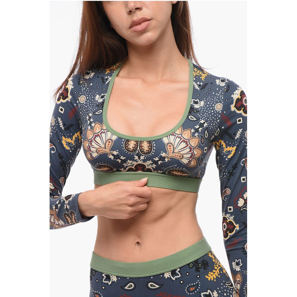 Bandana Motif Underwear Cropped Top