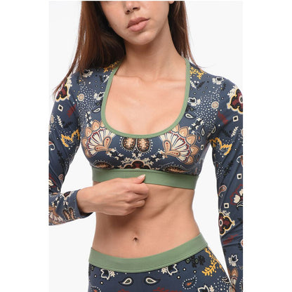 Bandana Motif Underwear Cropped Top