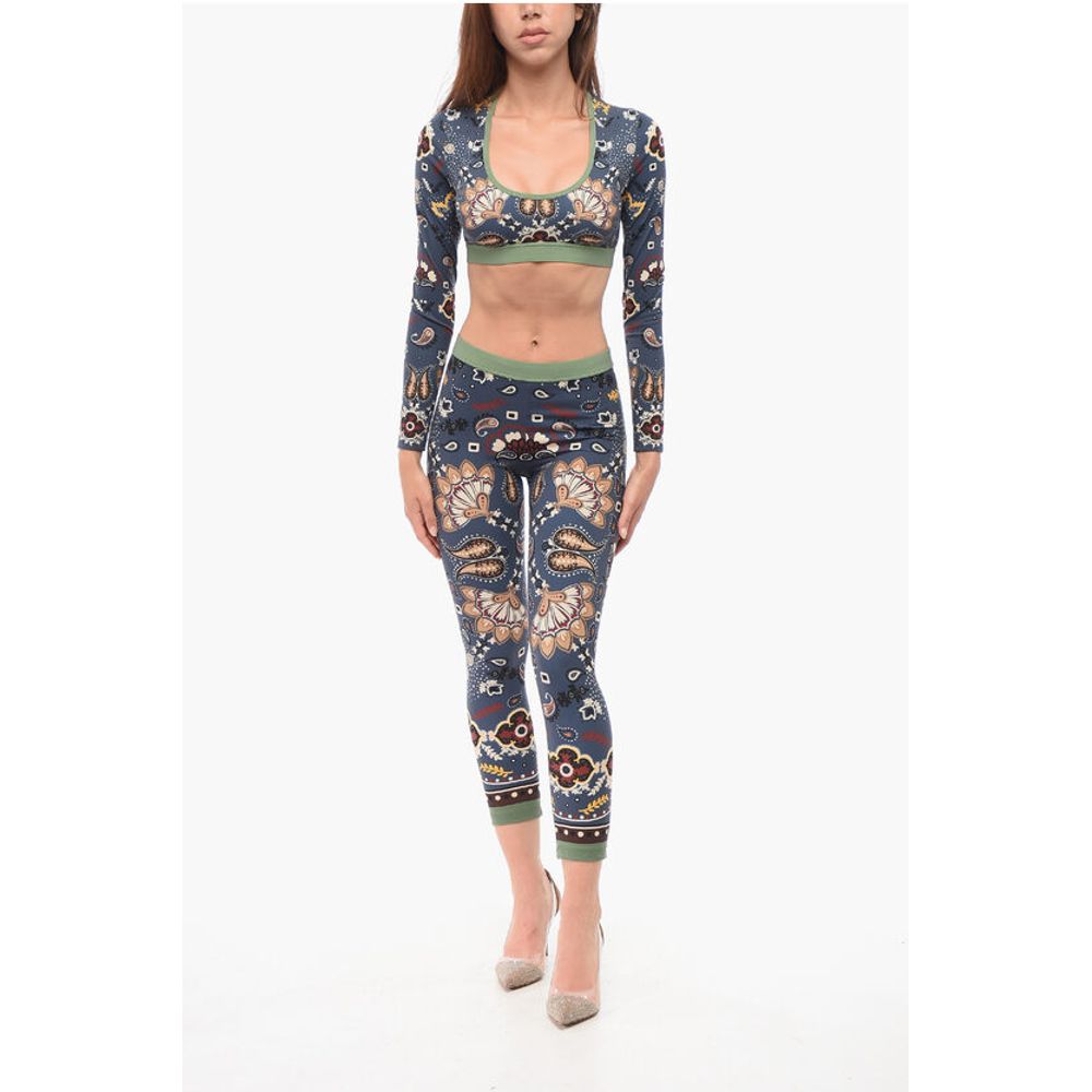 Bandana Motif Underwear Cropped Top