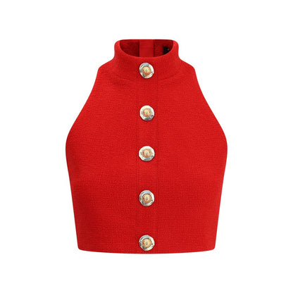 Bouclé wool crop Top