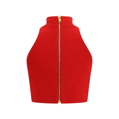 Bouclé wool crop Top
