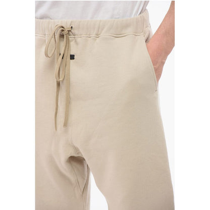 Solid Color Cotton Joggers with Elastic Cuff
