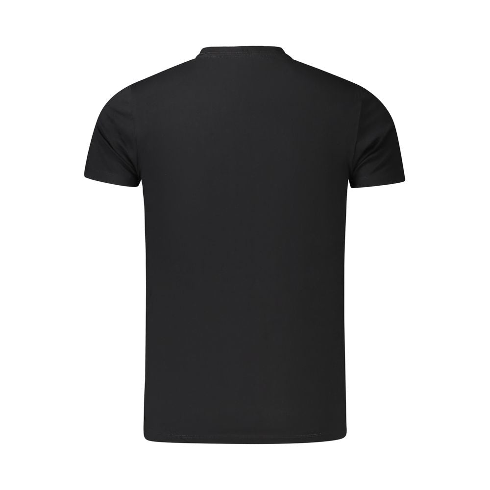 Camiseta negra de algodón para hombre